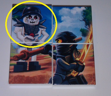 Tile 2 x 2 with Ninjago (Cole) Pattern 1