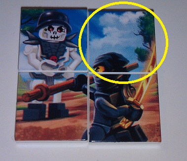 Tile 2 x 2 with Ninjago (Cole) Pattern 2