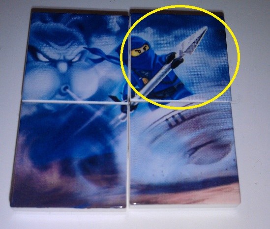 Tile 2 x 2 with Ninjago (Jay) Pattern 2
