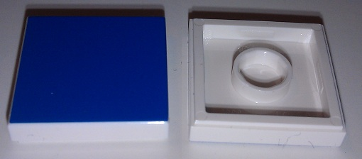 Tile 2 x 2 with Plain Blue Pattern