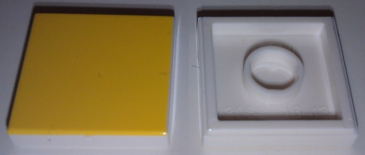 Tile 2 x 2 with Plain Yellow Pattern