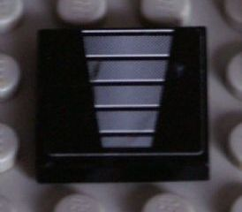 Tile 2 x 2 with Silver Grille Pattern (Sticker) - Set 8158