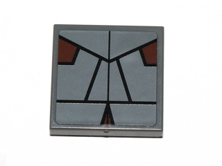 Tile 2 x 2 with SW Sith Pattern (Sticker) - Set 7957