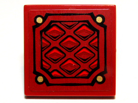 Tile 2 x 2 with Diamond Sheet Metal Pattern (Sticker) - Set 9448