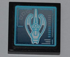 Tile 2 x 2 with Loki's Scepter Top Half on Screen Pattern (Sticker) - Set 6868