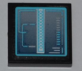 Tile 2 x 2 with Loki's Scepter Bottom Half on Screen Pattern (Sticker) - Set 6868