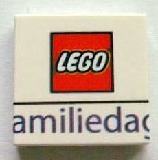 Tile 2 x 2 with Lego Logo and 'amilieda' Pattern
