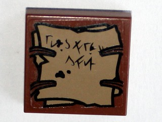 Tile 2 x 2 with Orcish Runes Pattern (Sticker) - Set 79010