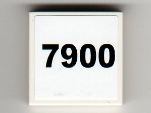 Tile 2 x 2 with '7900' Pattern (Sticker) - Set 7900