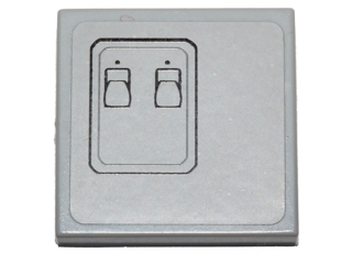 Tile 2 x 2 with SW First Order Snowspeeder Hull Plates Pattern 1 Model Right Side (Sticker) - Set 75100