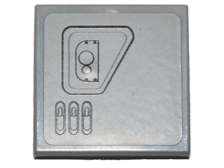 Tile 2 x 2 with SW First Order Snowspeeder Hull Plates Pattern 2 Model Right Side (Sticker) - Set 75100