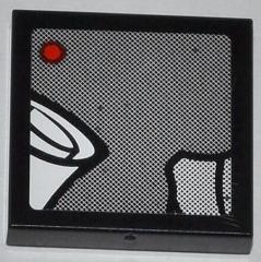 Tile 2 x 2 with J. Jonah Jameson on Screen Pattern 1 (Sticker) - Set 76005