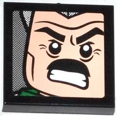 Tile 2 x 2 with J. Jonah Jameson on Screen Pattern 4 (Sticker) - Set 76005