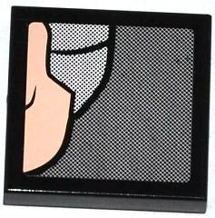 Tile 2 x 2 with J. Jonah Jameson on Screen Pattern 5 (Sticker) - Set 76005