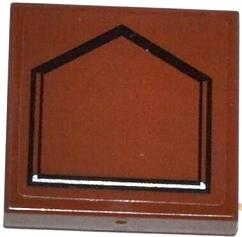Tile 2 x 2 with Black Pentagon Pattern (Sticker) - Set 75020