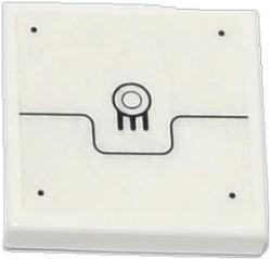 Tile 2 x 2 with Black Line, Rivets, Grille and 2 Circles Pattern (Sticker) - Set 70707