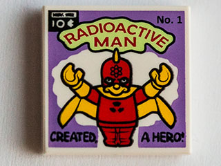 Tile 2 x 2 with Radioactive Man Comic Book Cover Pattern