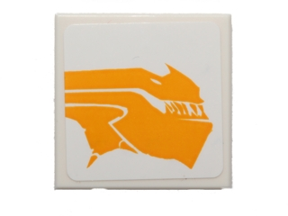 Tile 2 x 2 with Bright Light Orange Sando Aqua Monster Pattern Model Right Side (Sticker) - Set 75048