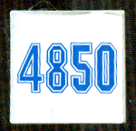Tile 2 x 2 with Blue '4850' Pattern (Sticker) - Set 4850
