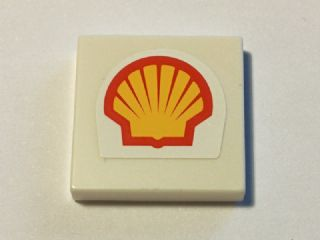 Tile 2 x 2 with Shell Logo Small Pattern (Sticker) - Set 40195
