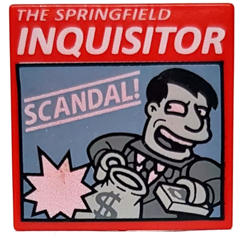 Tile 2 x 2 with 'THE SPRINGFIELD INQUISITOR' Pattern