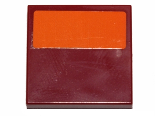 Tile 2 x 2 with Orange Stripe Pattern (Sticker) - Set 75141