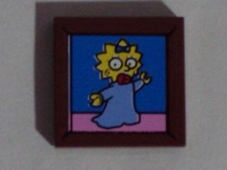 Tile 2 x 2 with Maggie Simpson Portrait Pattern (Sticker) - Set 71006