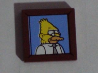 Tile 2 x 2 with Abe Simpson / Grampa Simpson / Grandpa Simpson Portrait Pattern (Sticker) - Set 71006