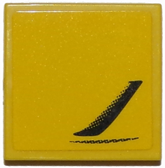 Tile 2 x 2 with Chevrolet Corvette Side Air Vent Pattern Model Left Side (Sticker) - Set 75870
