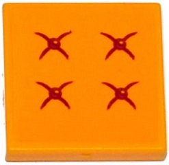 Tile 2 x 2 with 4 Magenta Cushion Buttons Pattern (Sticker) - Set 41135