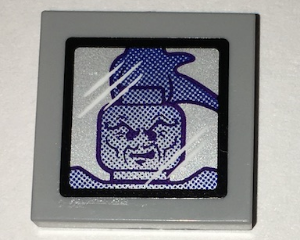 Tile 2 x 2 with Nadakhan Minifigure Image in Mirror Pattern (Sticker) - Set 70594