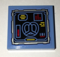 Tile 2 x 2 with Batcomputer Pretzel Display Pattern (Sticker) - Set 70909