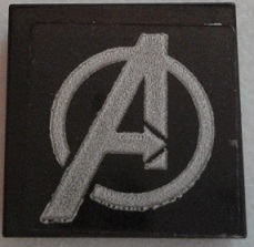Tile 2 x 2 with Silver Avengers Logo Pattern (Sticker) - Set 76030