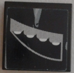 Tile 2 x 2 with Dark Blue and Gray Swirl and Headlights Pattern Model Right Side (Sticker) - Set 8161