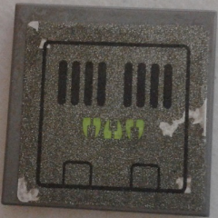 Tile 2 x 2 with Vent Grille and Lime Spider Fangs Pattern (Sticker) - Set 70130