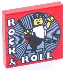 Tile 2 x 2 with 'Rock & Roll' Pattern