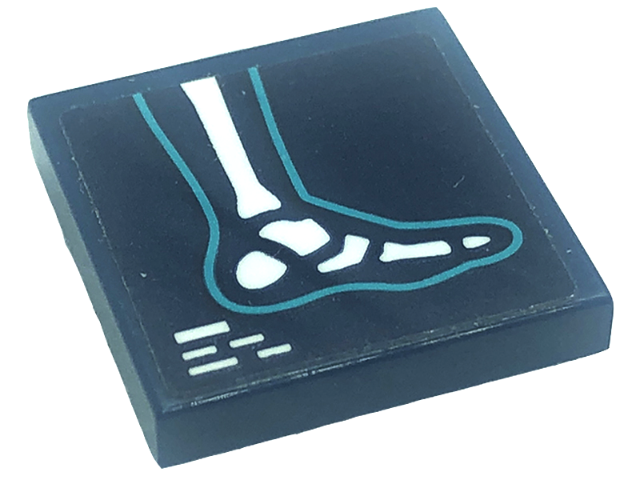 Tile 2 x 2 with Foot X-Ray Pattern (Sticker) - Set 41318
