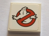 Tile 2 x 2 with Ghostbusters Logo Pattern (Sticker) - Set 75827