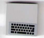 Tile 2 x 2 with Black Keyboard Pattern (Sticker) - Set 75876