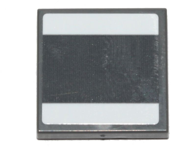 Tile 2 x 2 with White Stripes Pattern (Sticker) - Set 75242