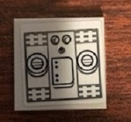 Tile 2 x 2 with SW Machinery Pattern (Sticker) - Set 75244