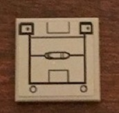 Tile 2 x 2 with SW Machine Panel Pattern (Sticker) - Set 75244