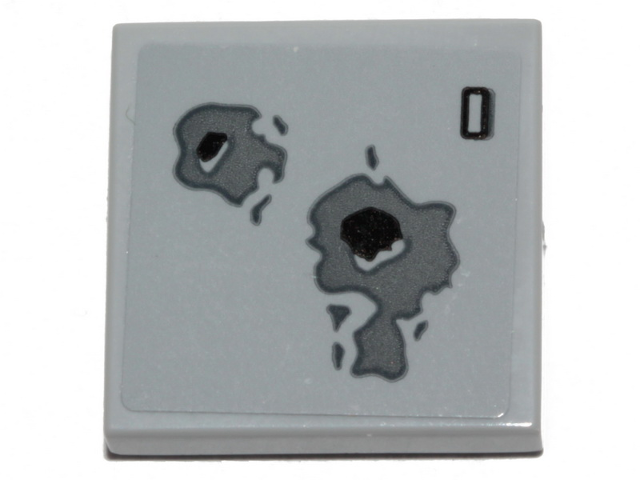 Tile 2 x 2 with Blaster Marks Pattern (Sticker) - Set 75257