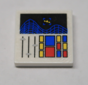 Tile 2 x 2 with Computer Screen Radar Control Pattern (Sticker) - Set 10192