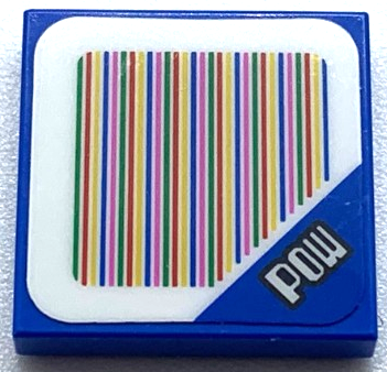 Tile 2 x 2 with Super Mario Scanner Code POW Block Pattern (Sticker) - Sets 40414 / 71362 / 71391 / 71407