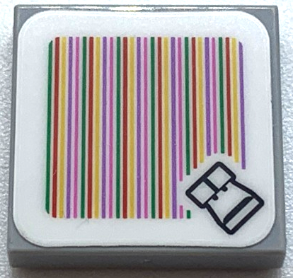 Tile 2 x 2 with Super Mario Scanner Code Stone-Eye Pattern (Sticker) - Set 40414