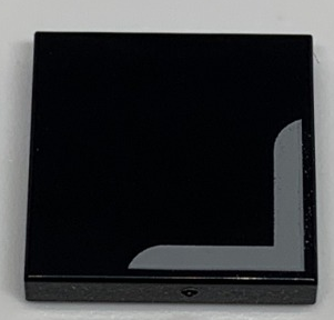 Tile 2 x 2 with White Corner Stripe Pattern