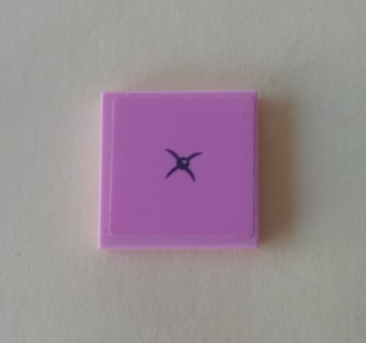 Tile 2 x 2 with Cushion Button Pattern (Sticker) - Set 41314