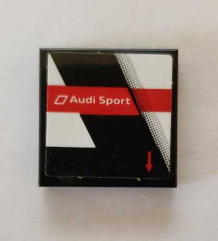 Tile 2 x 2 with White 'Audi Sport' Pattern Model Left Side (Sticker) - Set 75872