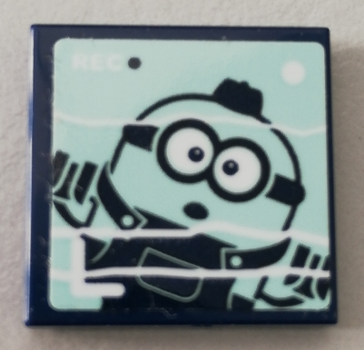 Tile 2 x 2 with Minion Bob Pattern (Sticker) - Set 75551